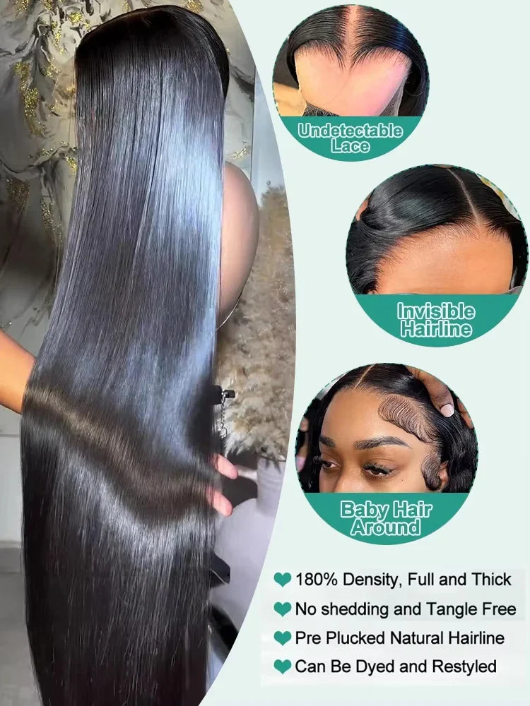 Remy Pre Plucked Transparent Lace Front Wig