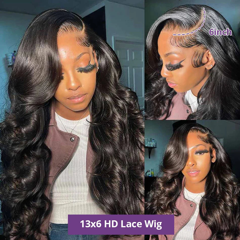 Body Wave Hd Transparent Lace Front Wigs