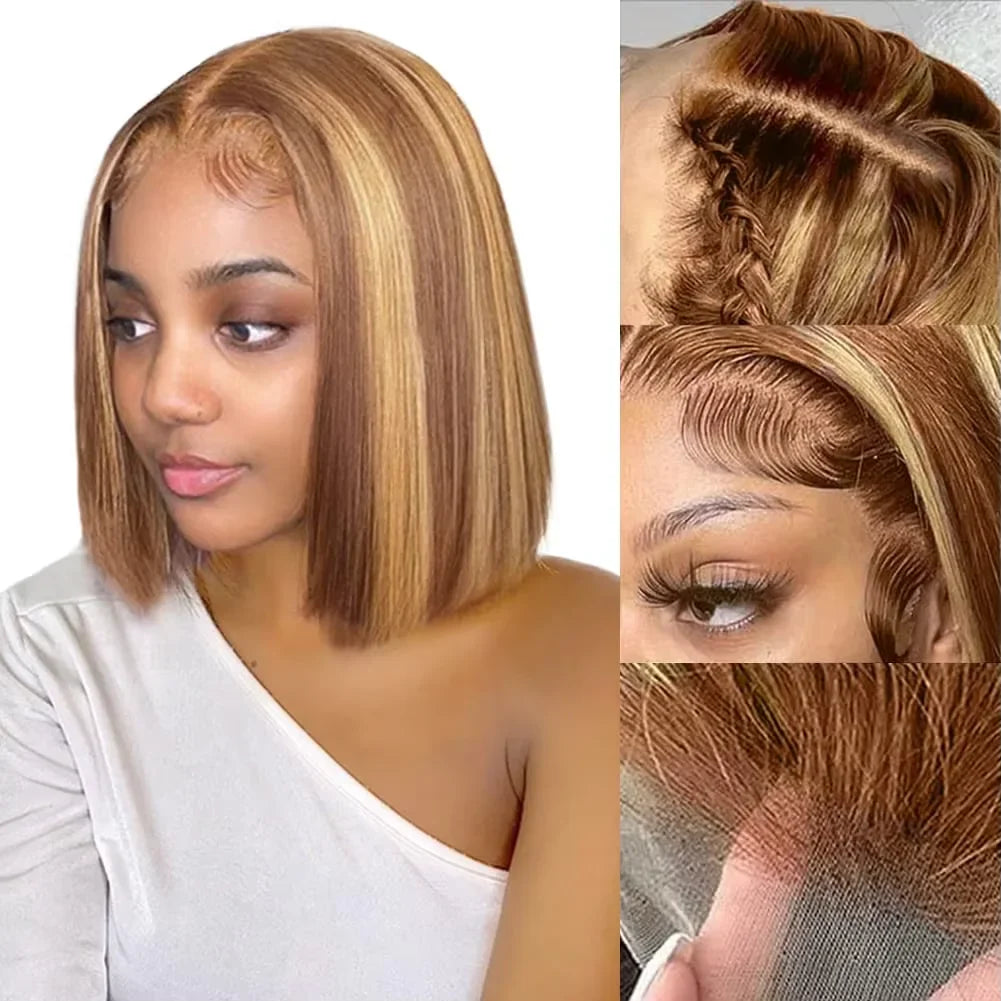 Highlight Bob Straight Lace Front Wig