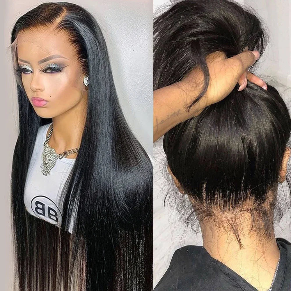 HD Transparent Bone Straight Lace Front Wig