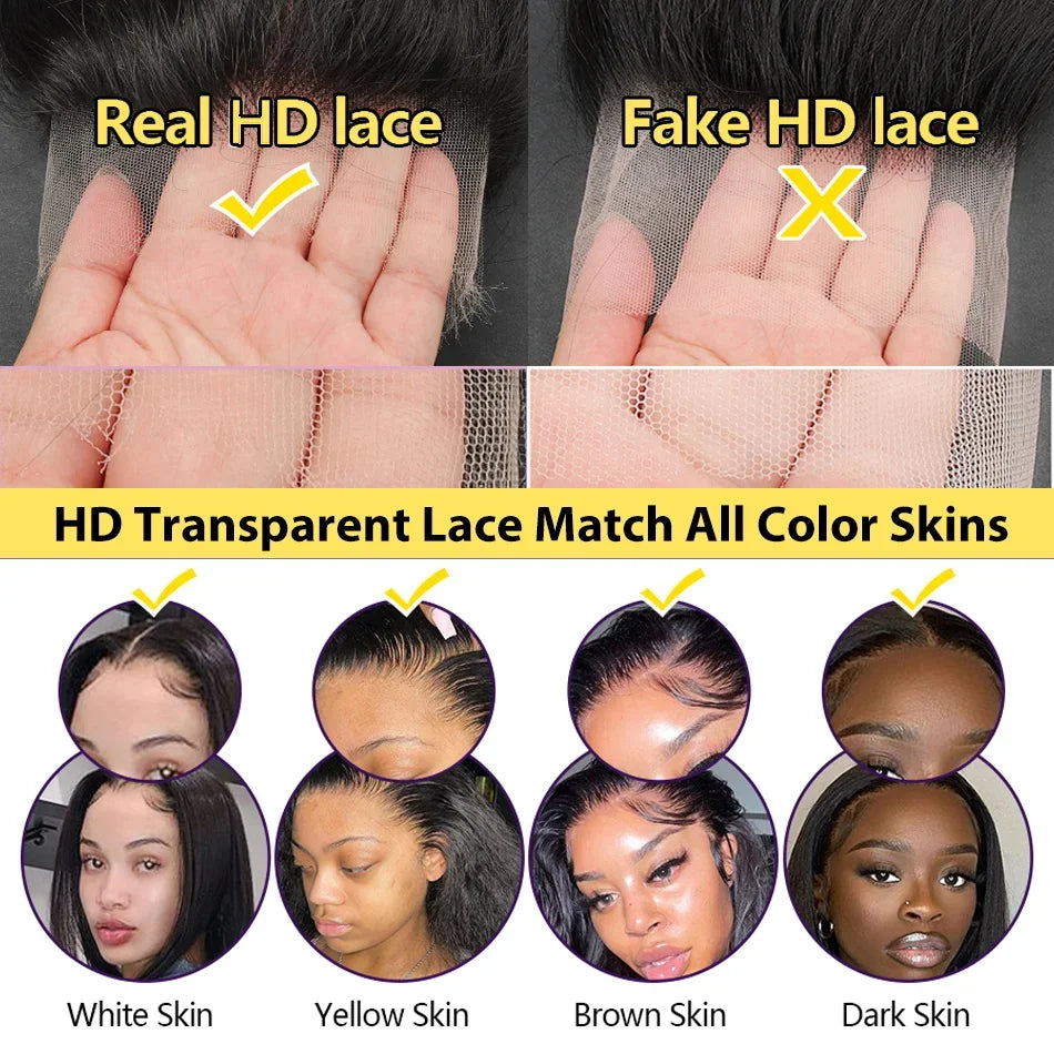 Body Wave Hd Transparent Lace Front Wigs
